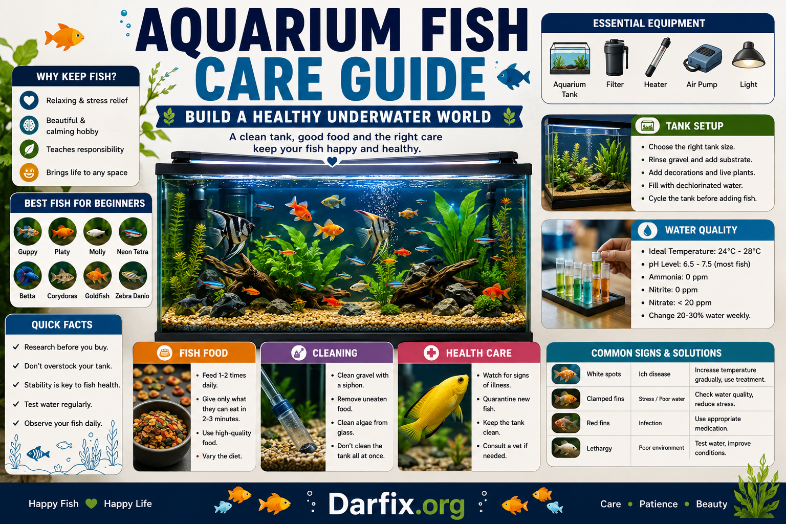 Aquarium Fish Care Guide: How To Build A Healthy Underwater World - Darfix