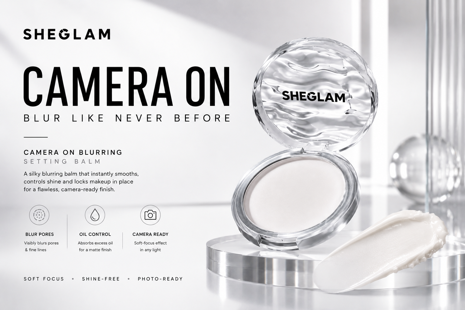 SHEGLAM Camera On Blurring Setting Powder Balm | Blurring & Long-Lasting Makeup