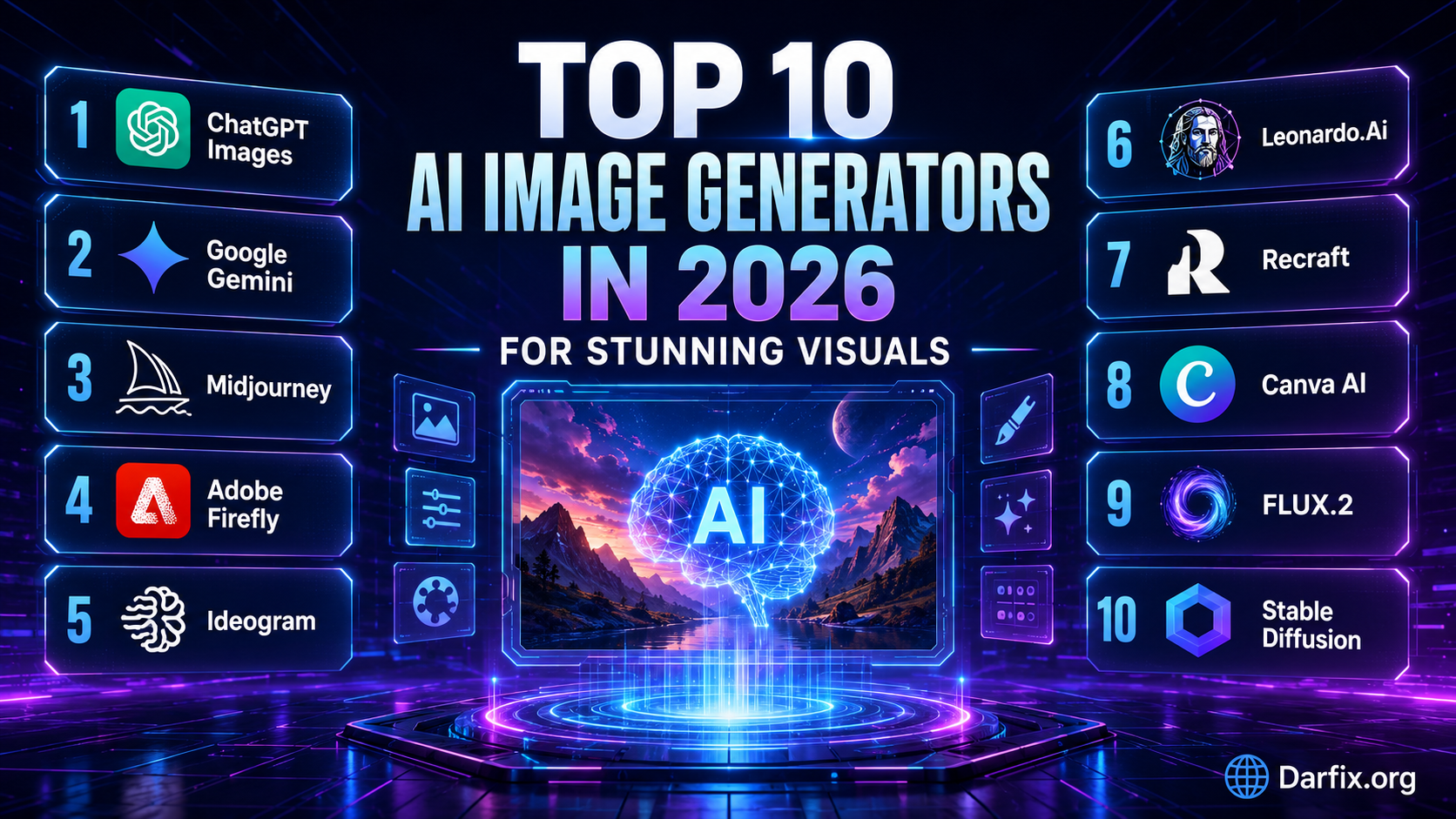 Top 10 AI Image Generators in 2026 for Stunning Visuals