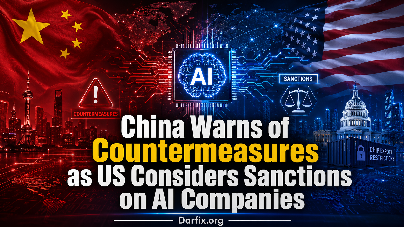 China Warns of Countermeasures as US Considers Sanctions on AI Companies