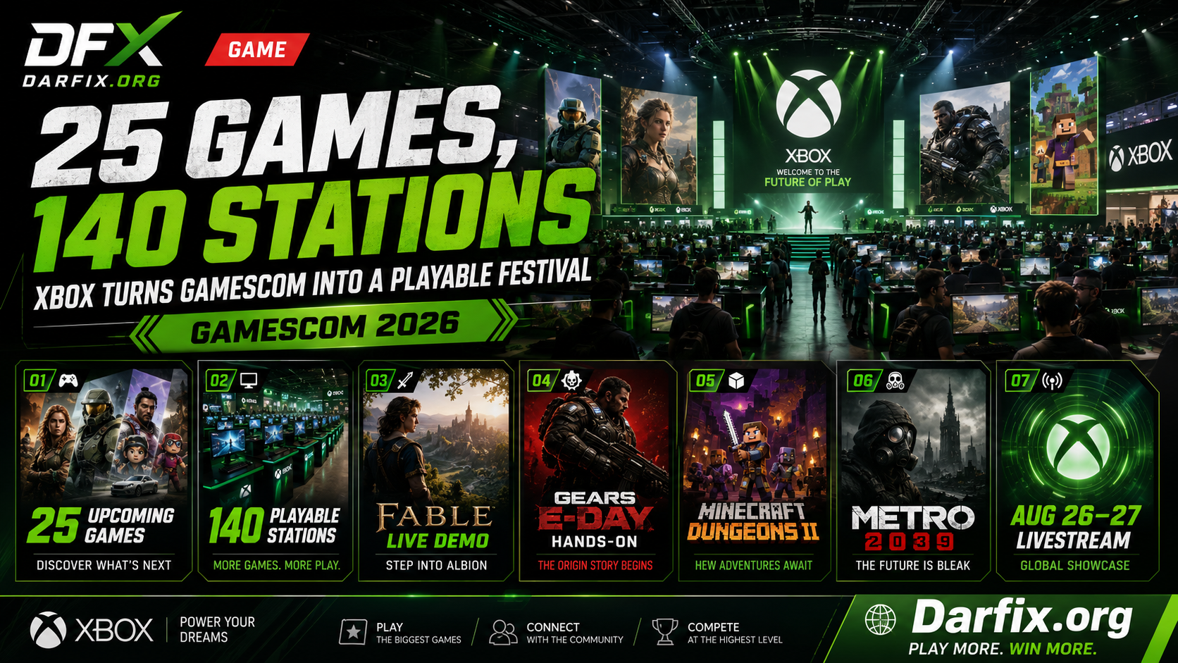 25 Games, 140 Stations: Xbox Turns Gamescom Into a Playable Festival