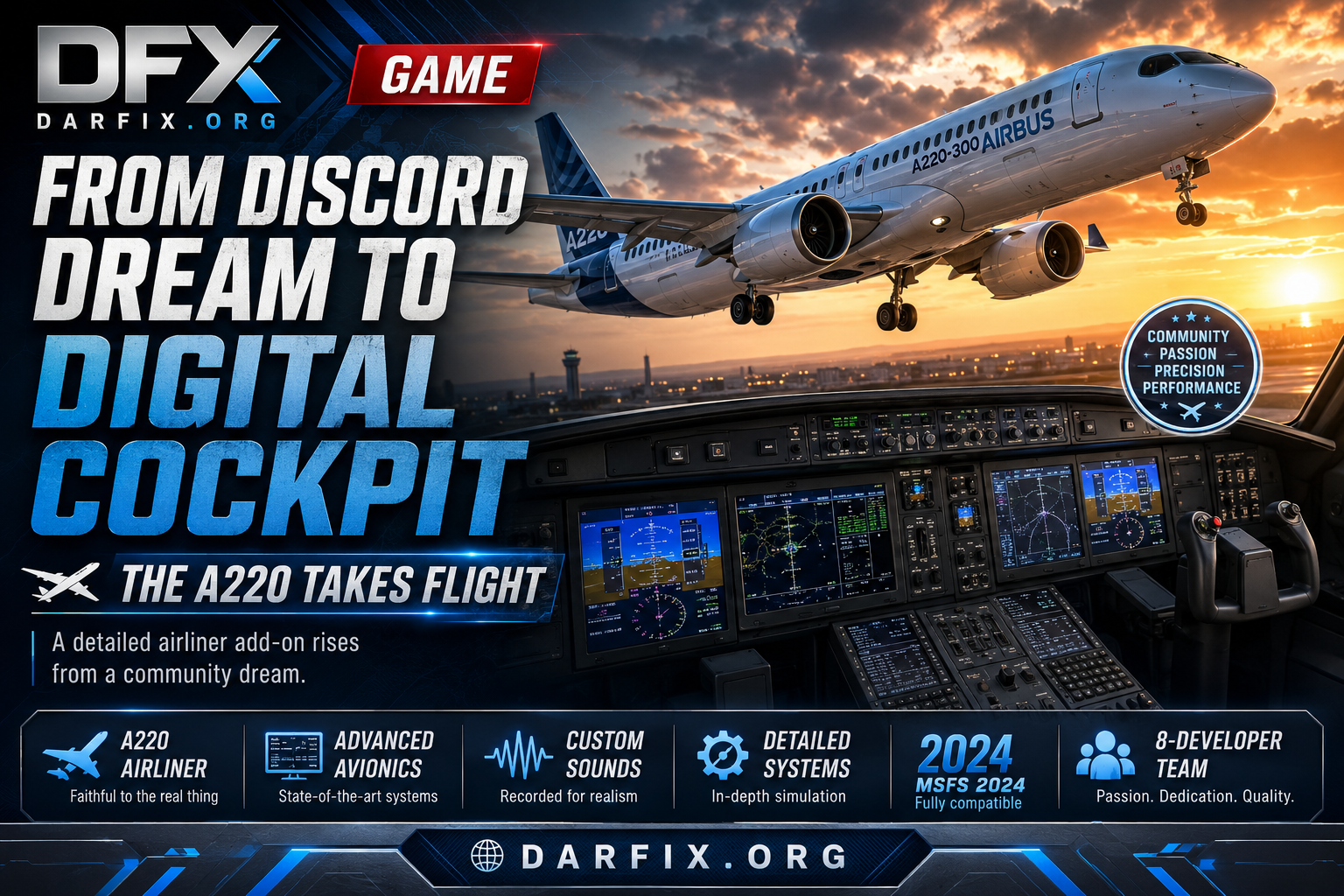 From Discord Dream to Digital Cockpit: The A220 Takes Flight